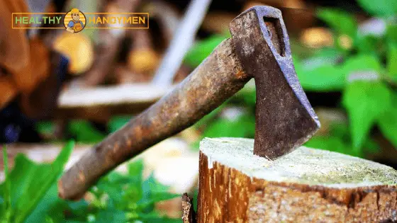 Cutting Wood using a sharp Ax