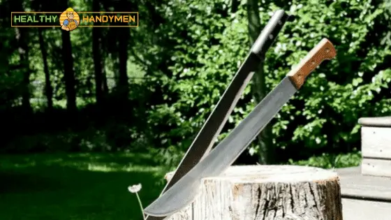 Wood Cutting using a sharp Machete